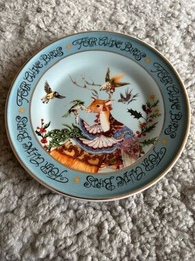 Anthropologie 12 Days Of Christmas Plate #4